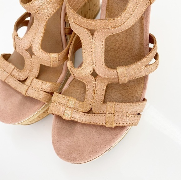 LUCKY BRAND Keena Wedge Sandal Rosegold, Size 9 - Picture 4 of 11